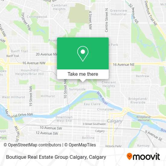 Boutique Real Estate Group Calgary map