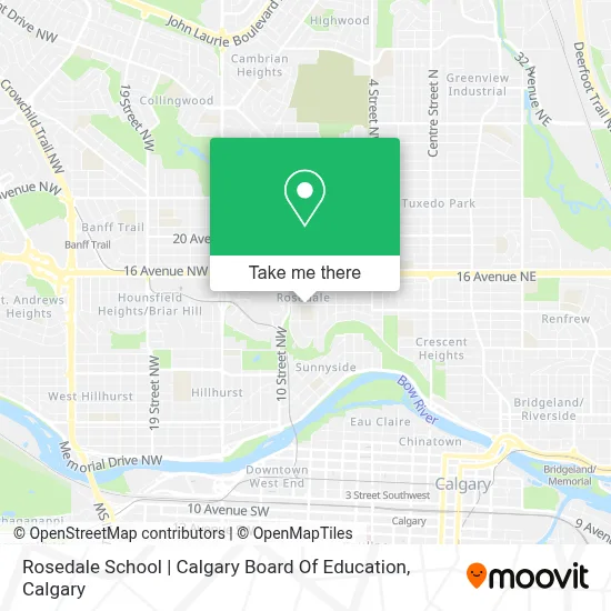 Rosedale School | Calgary Board Of Education map
