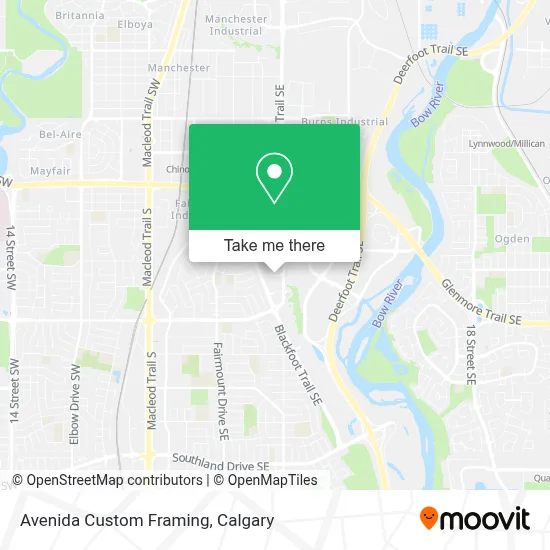Avenida Custom Framing map