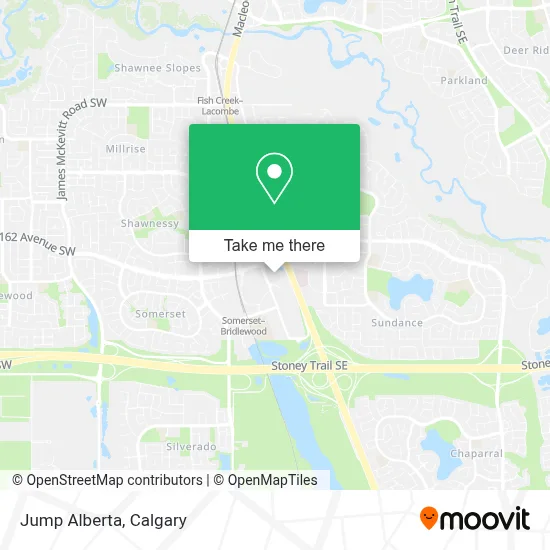 Jump Alberta map