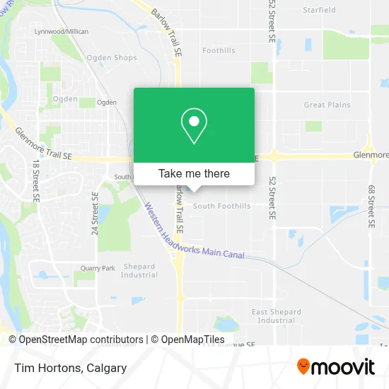 Tim Hortons map