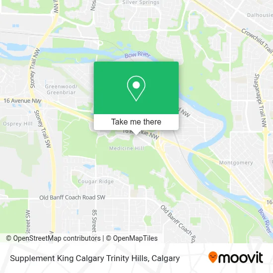 Supplement King Calgary Trinity Hills map