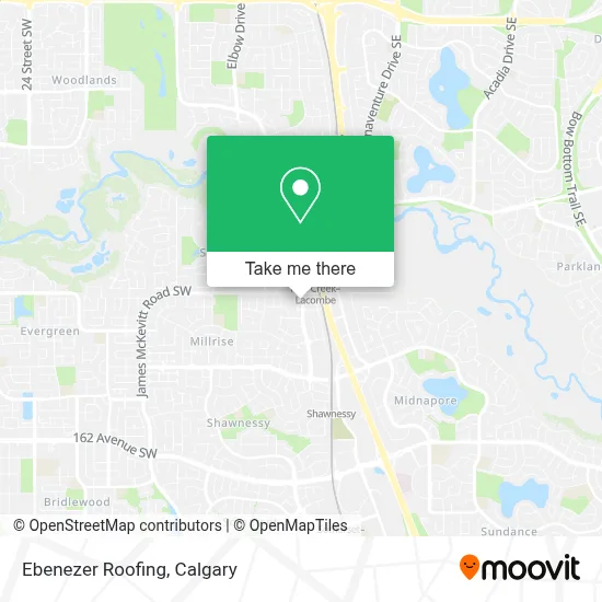 Ebenezer Roofing map
