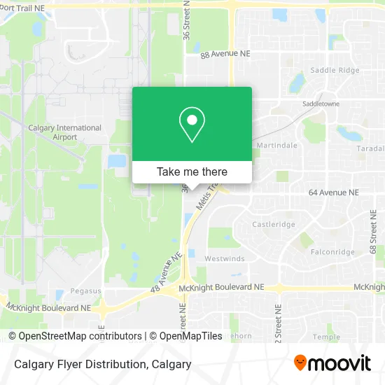Calgary Flyer Distribution map