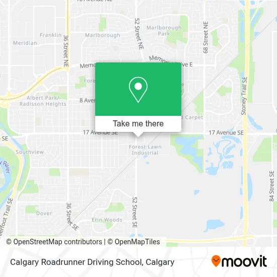 Calgary Roadrunner Driving School map