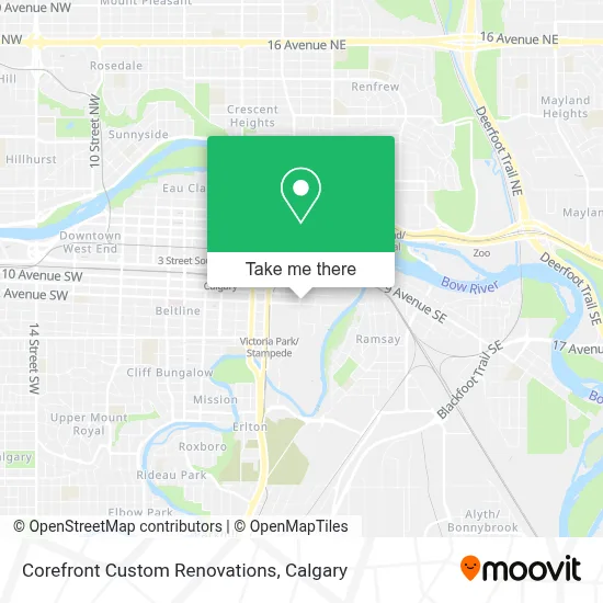 Corefront Custom Renovations map