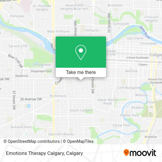 Emotions Therapy Calgary map