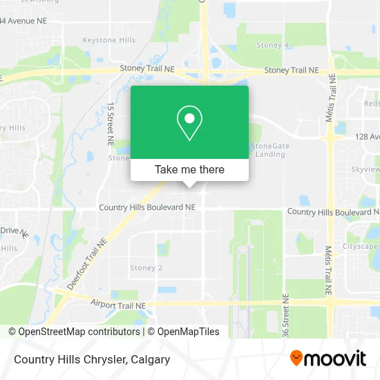 Country Hills Chrysler map