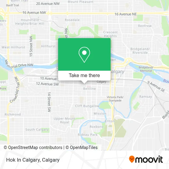 Hok In Calgary map