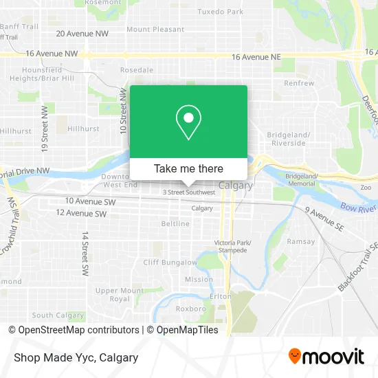 Shop Made Yyc map