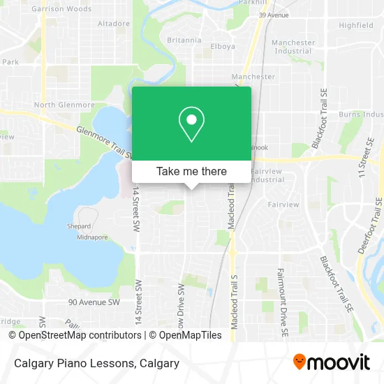 Calgary Piano Lessons map