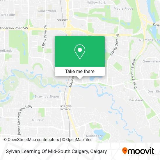 Sylvan Learning Of Mid-South Calgary map