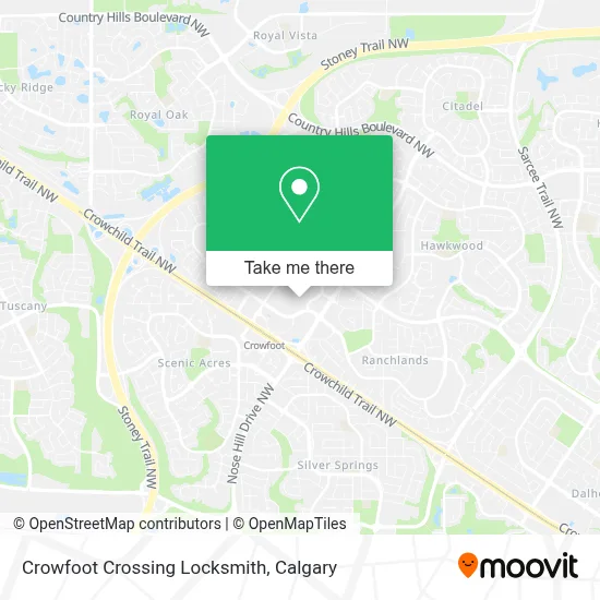 Crowfoot Crossing Locksmith map