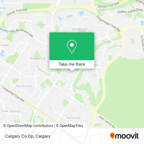 Calgary Co-Op map