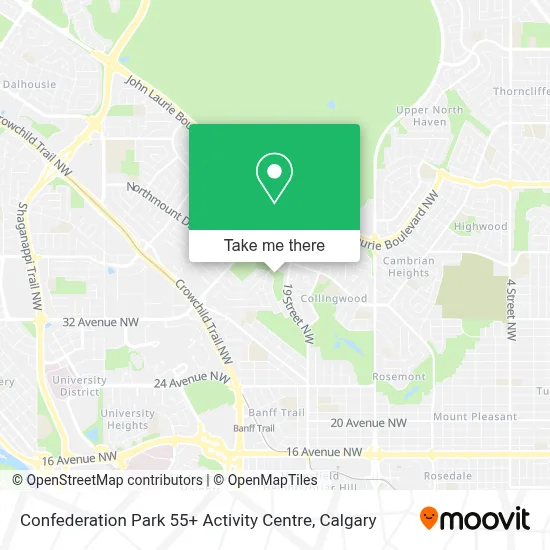 Confederation Park 55+ Activity Centre map
