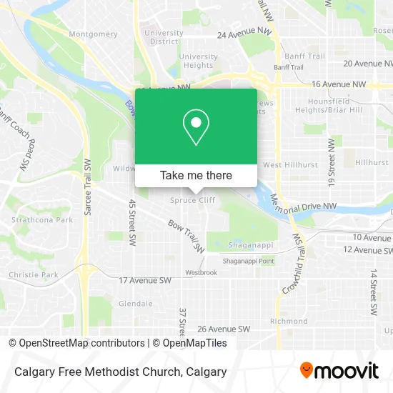 Calgary Free Methodist Church map