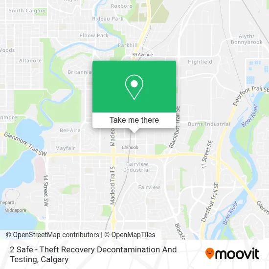 2 Safe - Theft Recovery Decontamination And Testing map