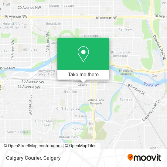 Calgary Courier map