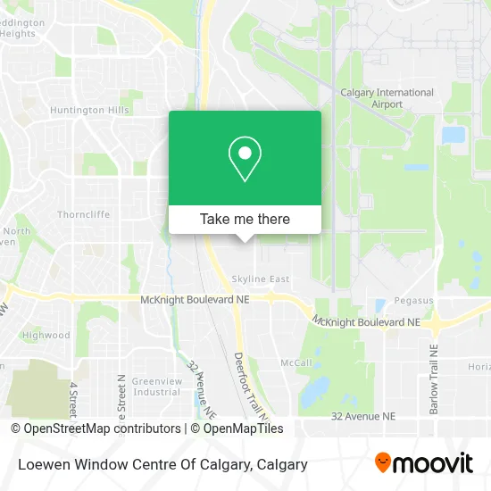 Loewen Window Centre Of Calgary map