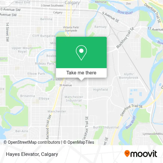 Hayes Elevator map