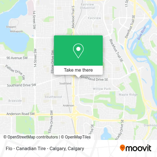 Flo - Canadian Tire - Calgary map