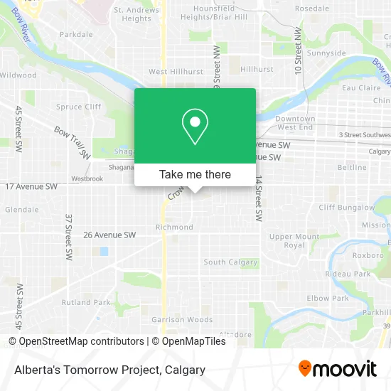 Alberta's Tomorrow Project map