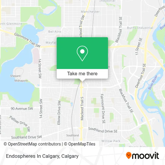 Endospheres In Calgary map
