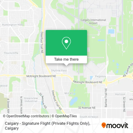 Calgary - Signature Flight (Private Flights Only) map