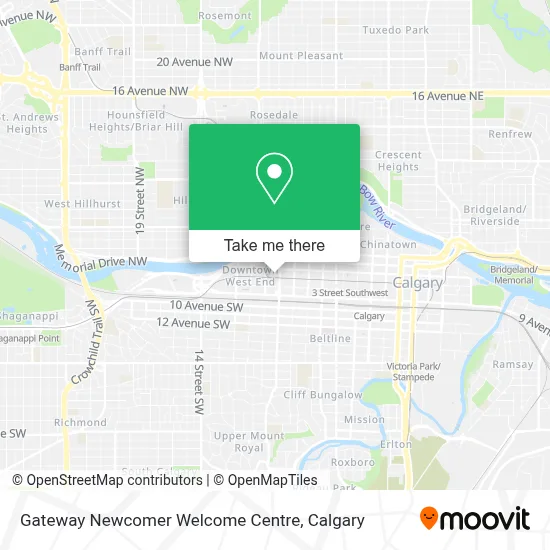 Gateway Newcomer Welcome Centre map