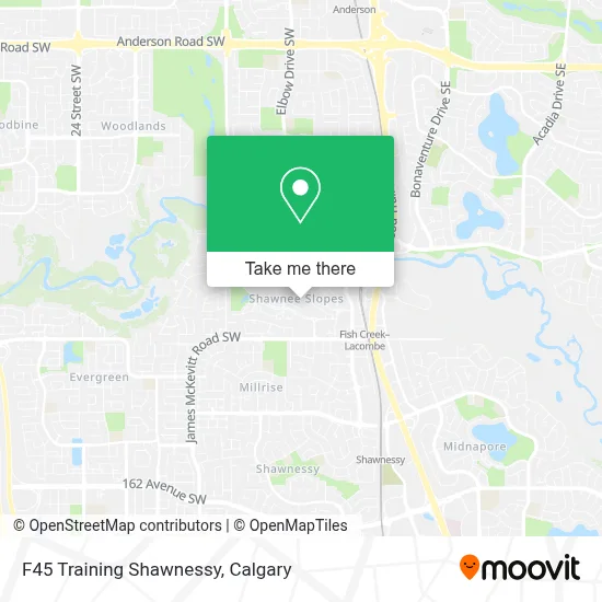 F45 Training Shawnessy map