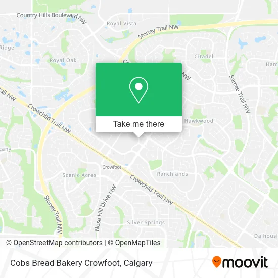 Cobs Bread Bakery Crowfoot map