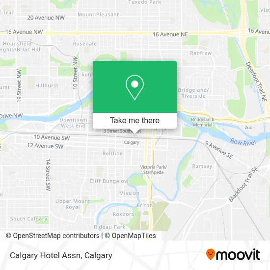 Calgary Hotel Assn map