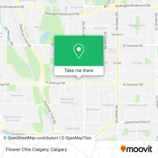 Flower Chix Calgary map