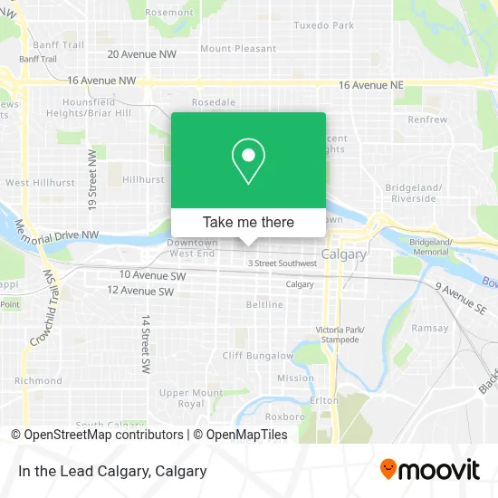 In the Lead Calgary map