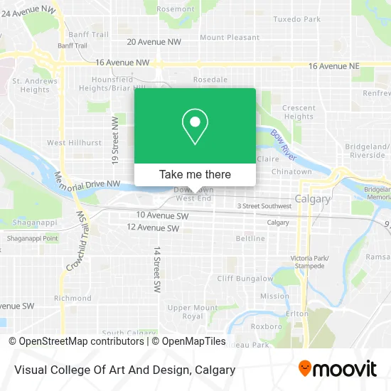 Visual College Of Art And Design map