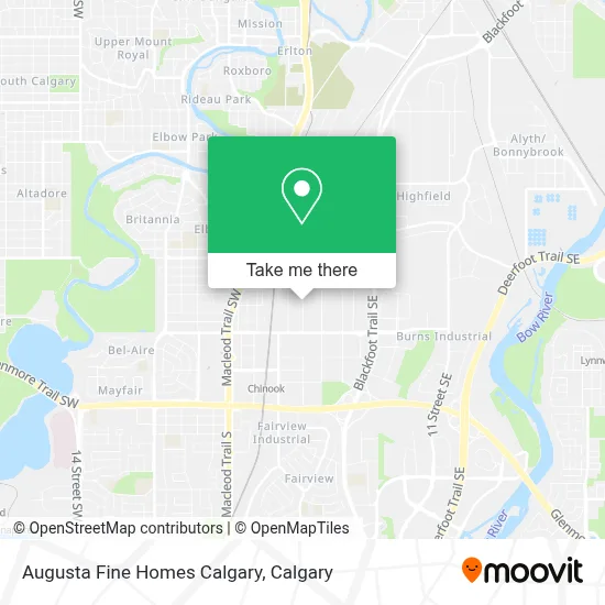 Augusta Fine Homes Calgary map