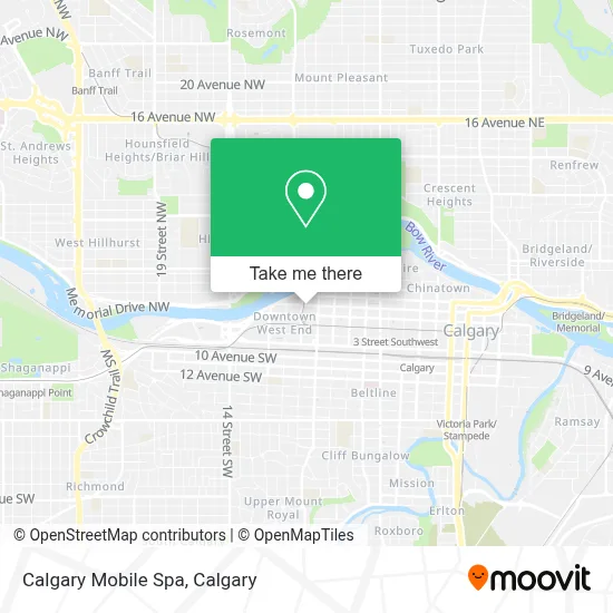 Calgary Mobile Spa map