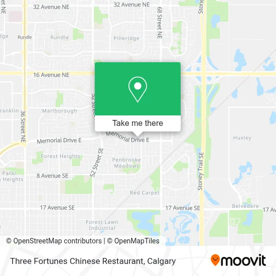 Three Fortunes Chinese Restaurant map