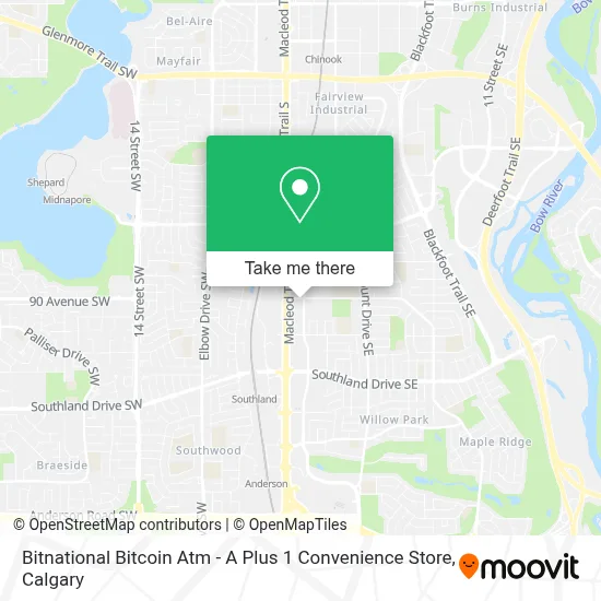 Bitnational Bitcoin Atm - A Plus 1 Convenience Store map