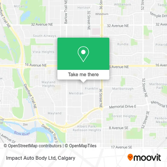 Impact Auto Body Ltd map