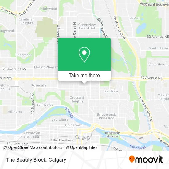 The Beauty Block map