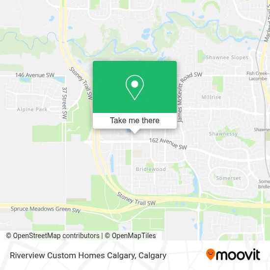 Riverview Custom Homes Calgary map