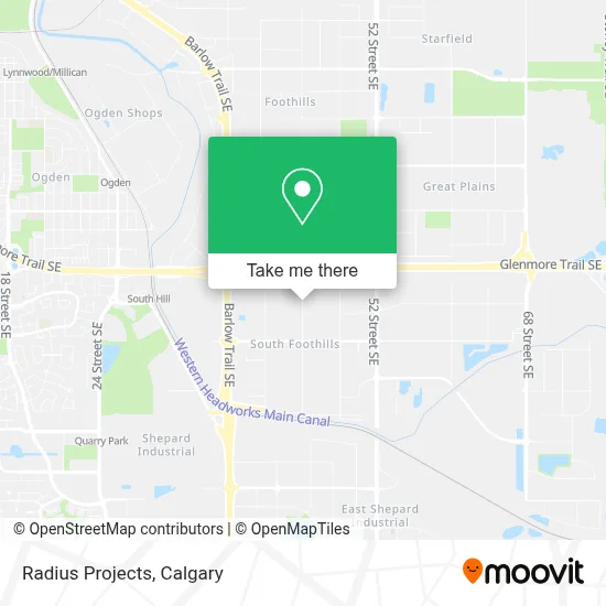 Radius Projects map