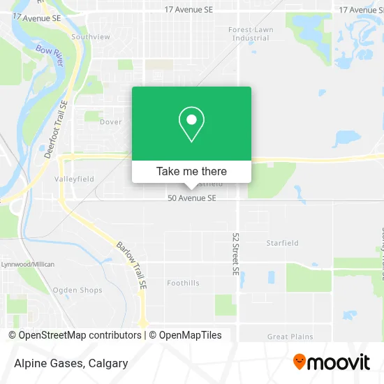 Alpine Gases map