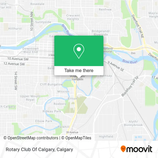 Rotary Club Of Calgary map