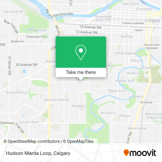 Hudson Marda Loop map