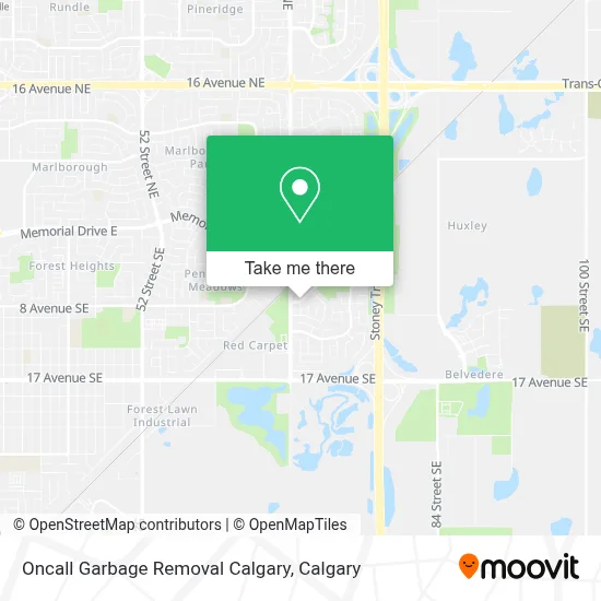 Oncall Garbage Removal Calgary map