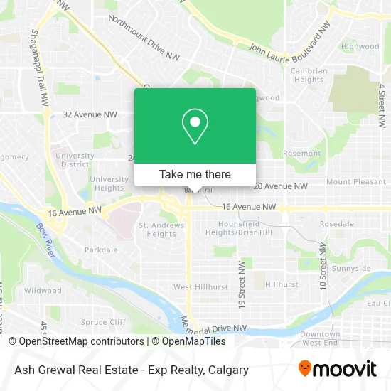 Ash Grewal Real Estate - Exp Realty map