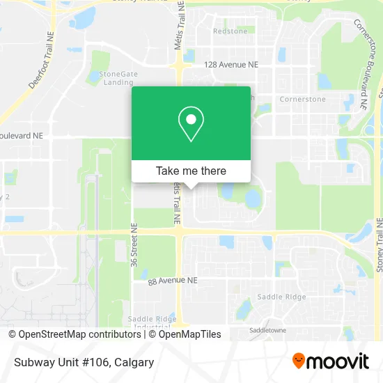 Subway Unit #106 map