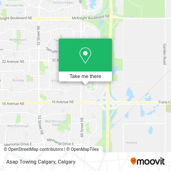 Asap Towing Calgary map